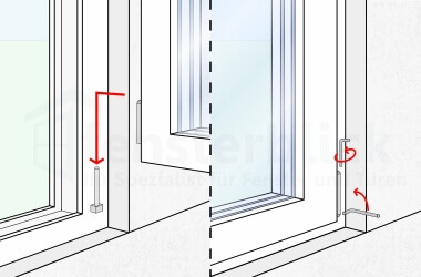 Balkontürflügel einhängen und ausrichten