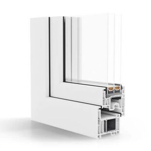 Kunststofffenster Aluplast IDEAL Neo AD Cube-Line - Ansicht außen