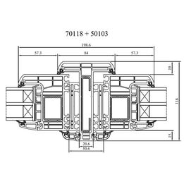 Drutex Iglo Energy Fenster mit statischer Kopplung und Rahmenverbreiterung 70118 50103