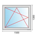 Fenstermaß 1500x1300mm