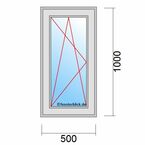 Fenstermaß 500x1000mm