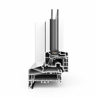 Kunststofffenster Aluplast IDEAL 7000 NL Blockprofil - Ansicht Profilschnitt