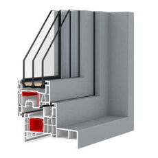 Kunststofffenster Aluplast IDEAL Neo MD Monoblock 120 - Profil außen