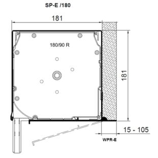 Vorbaurollladen SAR SP-E mit Kastenhöhe 180mm
