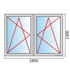 Fenstermaß 1800x1300mm