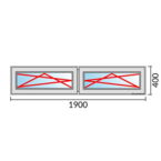 Fenstermaß 1900x400mm