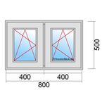 Fenstermaß 800x500mm