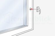 Fenster Einbau Fenstergriff anschrauben Zeichnung