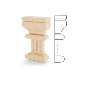 Holz Kapitell 2G-2 Querschnitt