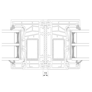 Drutex Iglo Edge - 80001-50124 Fest Kopplung mit Stahl 11mm