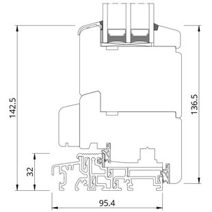 Drutex Softline 88 Balkontür mit Schwelle 32mm