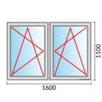 Fenstermaß 1600x1100mm