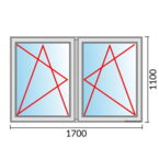 Fenstermaß 1700x1100mm