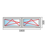 Fenstermaß 1800x500mm