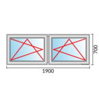 Fenstermaß 1900x700mm