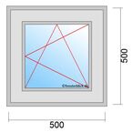 Fenstermaß 500x500mm
