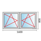 Fenstermaß 1600x800mm