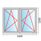 Fenstermaß 1600x1200mm