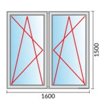 Fenstermaß 1600x1500mm