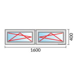 Fenstermaß 1600x400mm