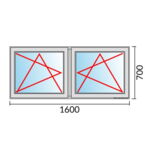 Fenstermaß 1600x700mm