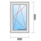 Fenstermaß 600x1000mm