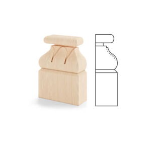 Holz Kapitell 2D-2 Querschnitt