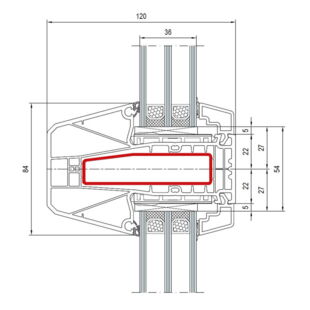 Aluplast IDEAL 7000 NL Pfosten 84mm - 170x57