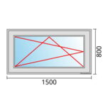 Fenstermaß 1500x800mm