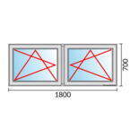 Fenstermaß 1800x700mm