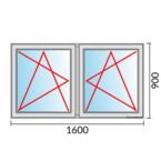 Fenstermaß 1600x900mm