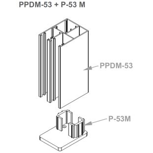 Vorbaurollladen Führungsschiene Endkappen PPDM 53mm P 53mm