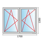 Fenstermaß 1700x1300mm