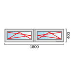 Fenstermaß 1800x400mm