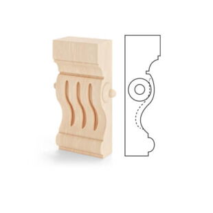 Holz Kapitell 1G-G Querschnitt