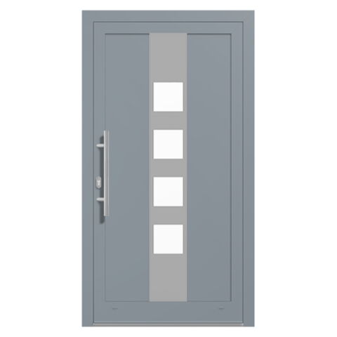 Alu-Haustür MB 70 RAL-7001 Silbergrau