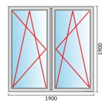 Fenstermaß 1900x1900mm