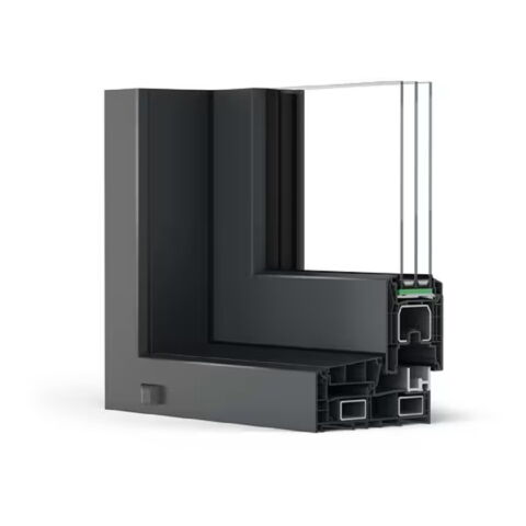 Schiebesystem Rehau SYNEGO SLIDE Profil anthrazit - Profilschnitt