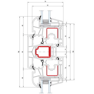 Salamander greenEvolution 76 MD Pfosten 90mm Verstärkung Fenster RL - 762008 761004