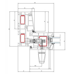 Aluplast Smart-Slide Schiebeflügel mit Griff - Horizontal