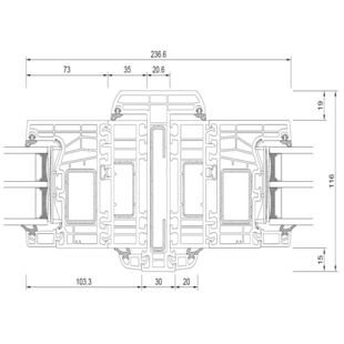 Drutex Iglo Edge - 70118-70100 - Statische Kopplung mit 35mm RVB