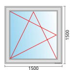Fenstermaß 1500x1500mm