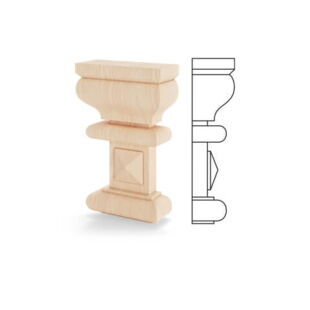 Holz Kapitell 2G Querschnitt