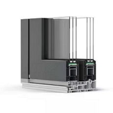 Schiebesystem Rehau GENEO Profil anthrazit - außen