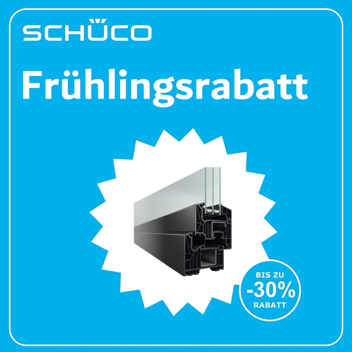 Banner - Schüco Rabatt Quadrat
