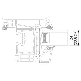 Drutex Iglo Premier Verglasungsdicke 24mm eckig - 50924a