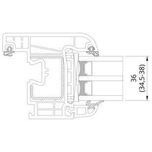 Drutex Iglo Premier Verglasungsdicke 36mm - 50936