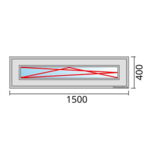 Fenstermaß 1500x400mm