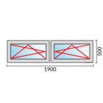 Fenstermaß 1900x500mm