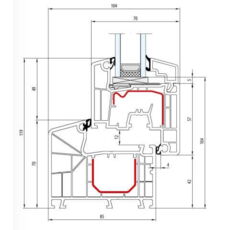 Detailzeichnungen Kunststofffenster IDEAL 4000 85mm